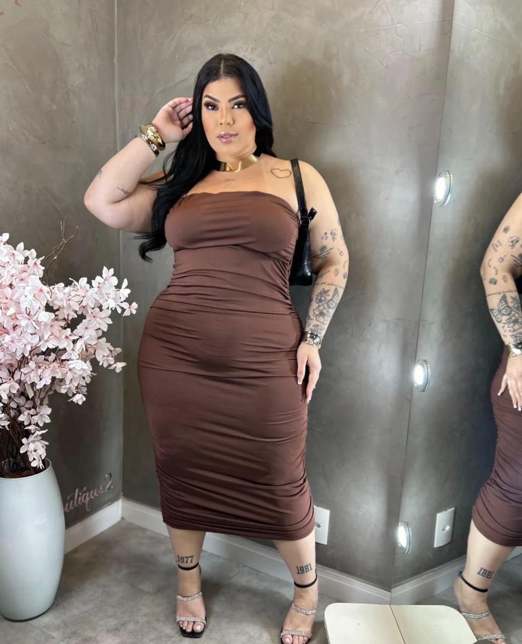 Vestido Tomara que Caia Franzido
