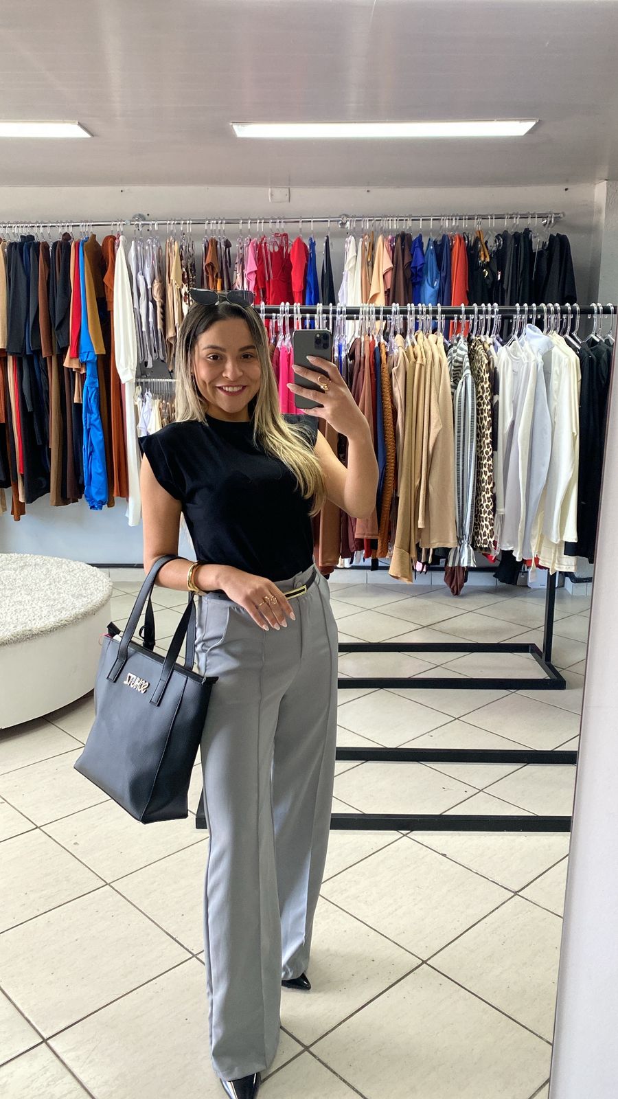 Calça Alfaiataria Cinza