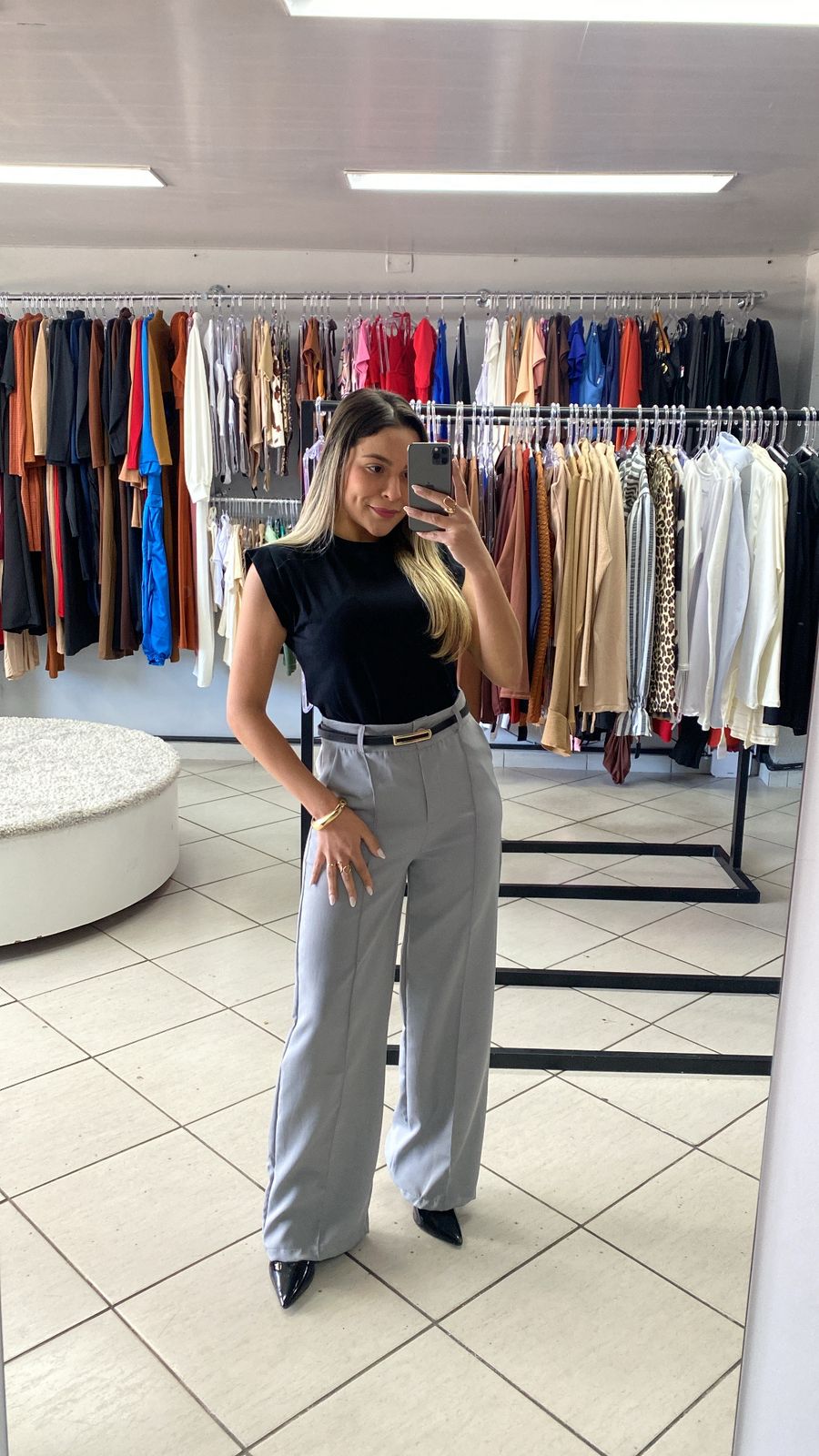 Calça Alfaiataria Cinza