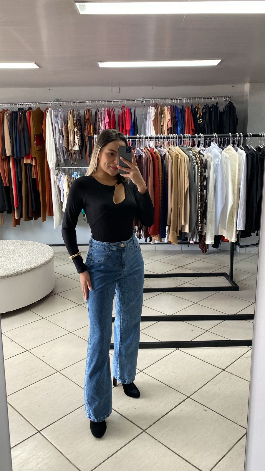 Calça Flare Marmorizada