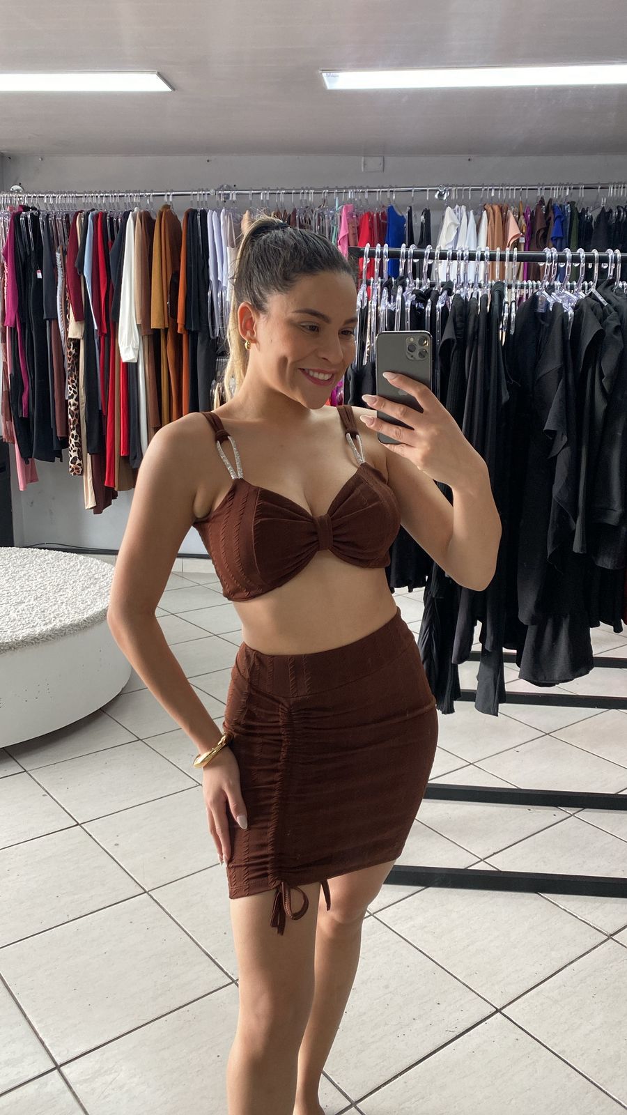 Conjunto Alça Brilho