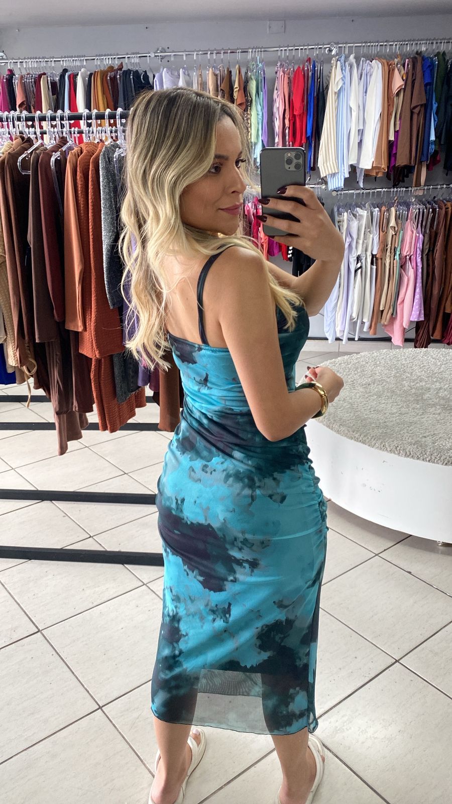 Vestido Tule Azul